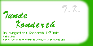 tunde konderth business card